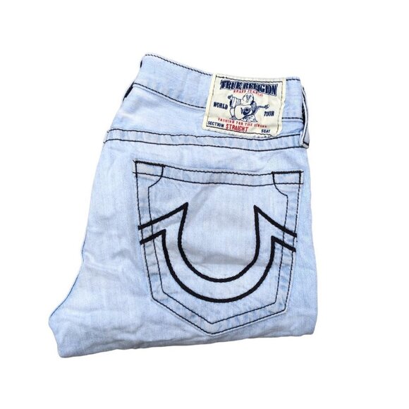 Vintage True Religion Jeans Size 33 STRAIGHT Blue - Picture 8 of 8